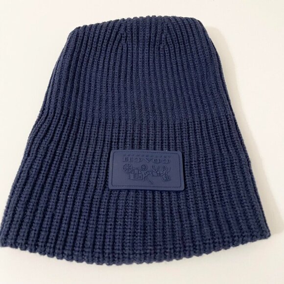 Coach Patch Beanie Hat Blue - Picture 13 of 14
